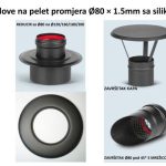Dimovodna cijev fi120 -1000mm za kotlove i peći na pelete sa silikonskom gumicom..RASPRODANO - Slika 4