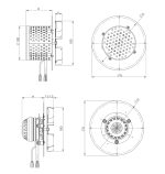 Aspirator - ventilator dimnih plinova BVN 75W fi180 mm bez kućišta za razne peći i kotlove na pelet - Slika 6