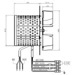 Aspirator - ventilator dimnih plinova BVN 75W fi180 mm bez kućišta za razne peći i kotlove na pelet - Slika 3
