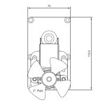 Motoreduktor za peć na pelete MELLOR 25 rpm -za vrtnju spirale za pelet za velike kotlove ili kao ROTOR ZA ROŠTILJ - Slika 2