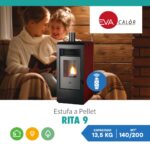 Peć na pelete toplozračna EVA CALOR - RITA 9,5kW  A+ - Slika 15